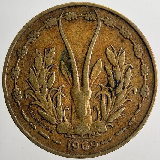 1969 France West Africa 10 Franc Coin | Fine Collectable Grade