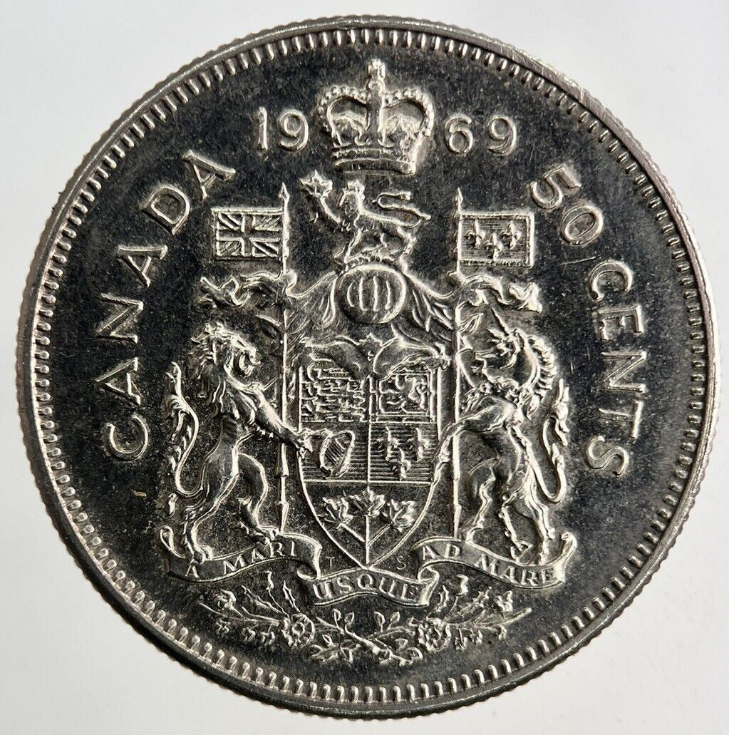 1969 Canada 50 Cents Coin | Fine Collectable Grade