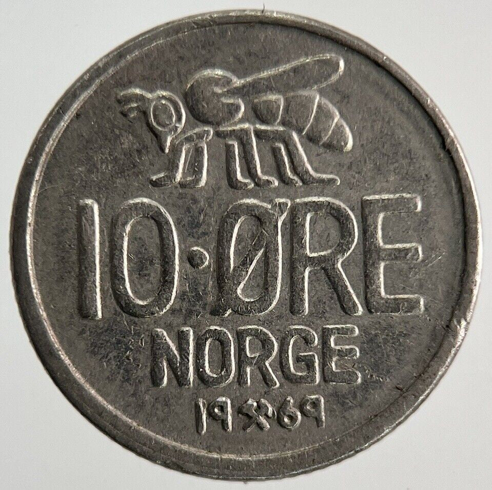 1969 Norway 10 Ore Coin | Fine Collectable Grade