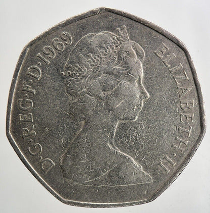 1969 Elizabeth II 2nd 50p 50 Fifty-Pence Coin | Fine Collectable Grade