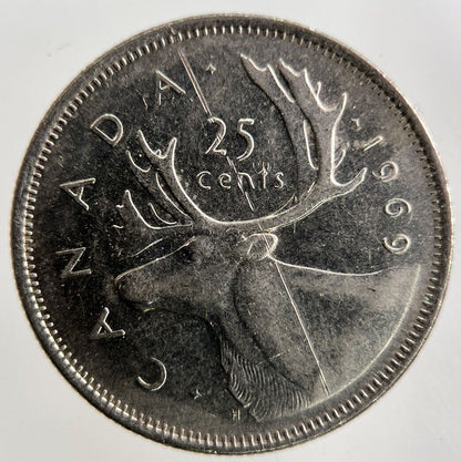 1969 Canada 25 Cents Coin | Fine Collectable Grade