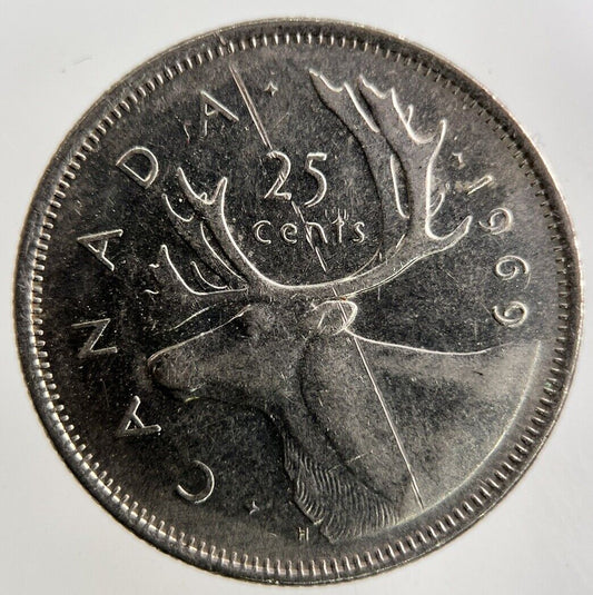 1969 Canada 25 Cents Coin | Fine Collectable Grade