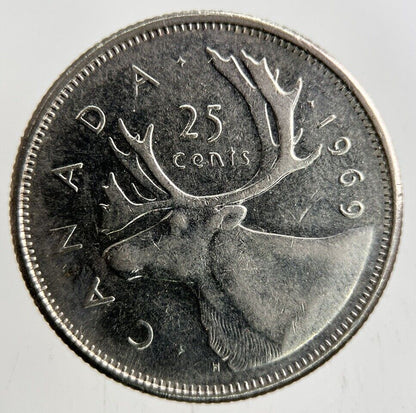 1969 Canada 25 Cents Coin | Fine Collectable Grade