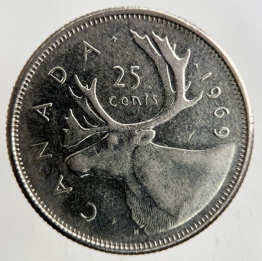 1969 Canada 25 Cents Coin | Fine Collectable Grade