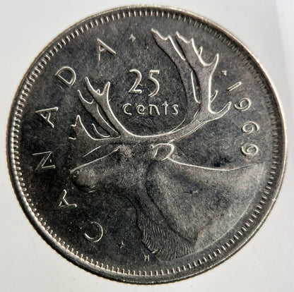 1969 Canada 25 Cents Coin | Fine Collectable Grade