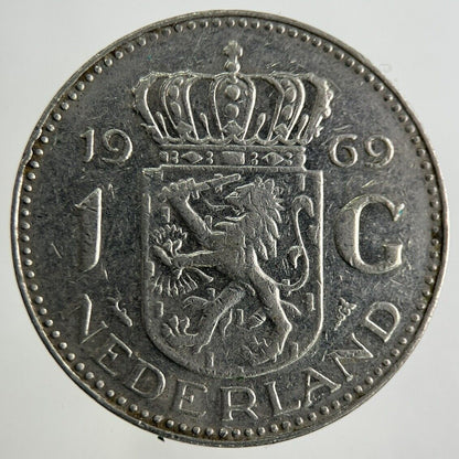 1969 Netherlands 1 Gulden Coin | Fine Collectable Grade