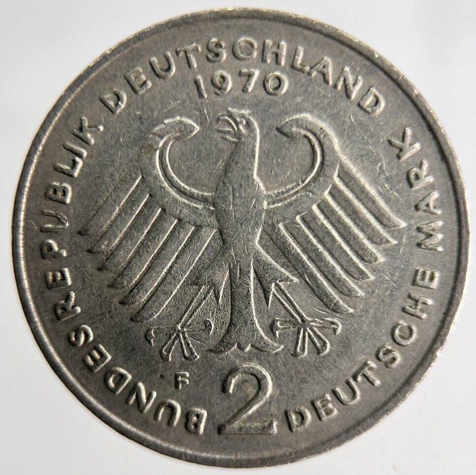 1970 Germany 2 Mark Coin | Fine Collectable Grade
