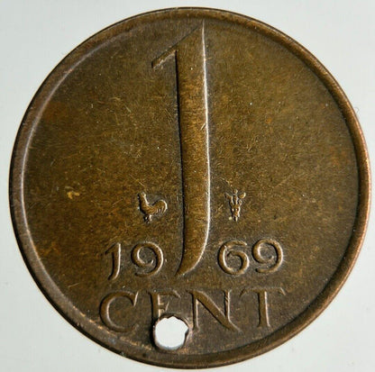 1969 Netherlands 1 Cent Coin | Fine Collectable Grade