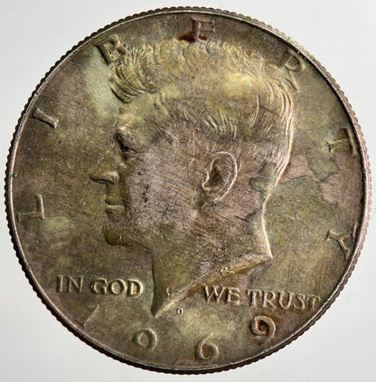1969-D US USA Kennedy Half Dollar Silver Coin | Very High Grade | a6508