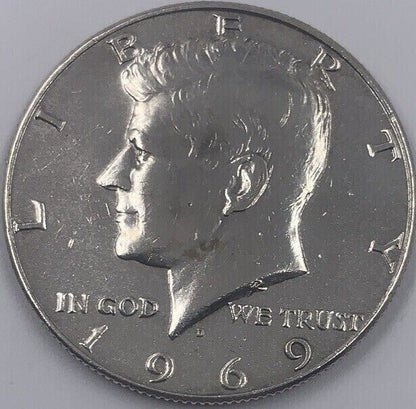 1969 US USA Kennedy Half Dollar American Silver Coin | Collectable Grade | a251