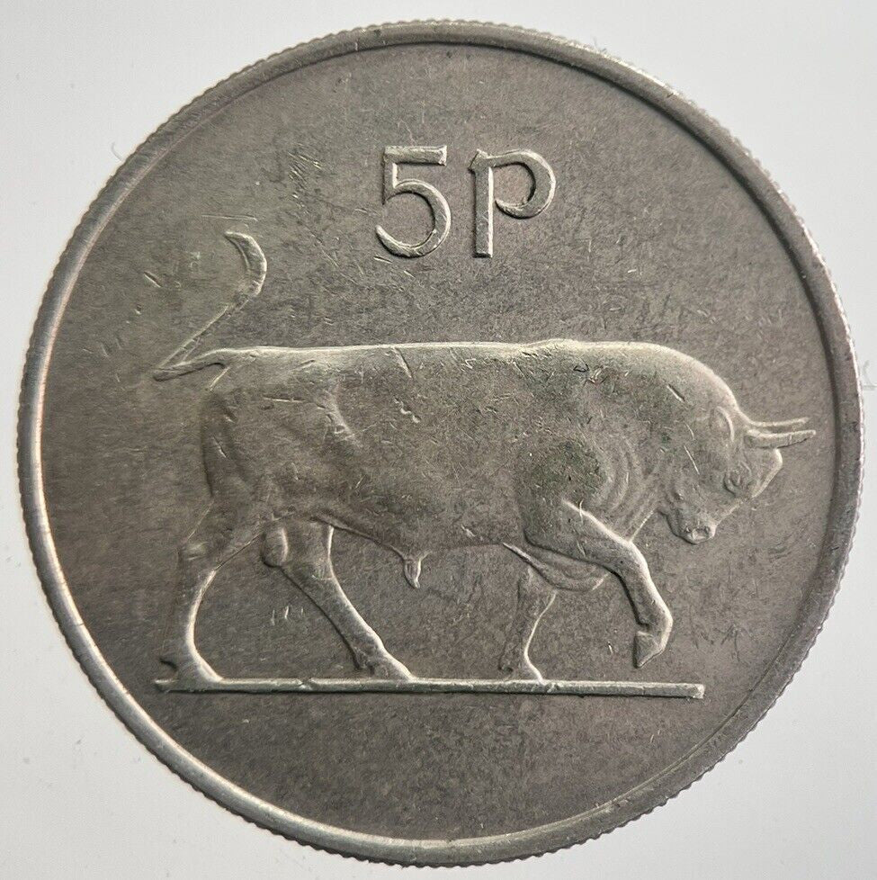 1970 Irish Bull 5p 5 Five Pence Coin | Very High Grade | a7760