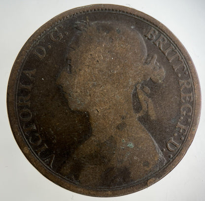 1891 Victoria One Penny Coin | Collectable Grade