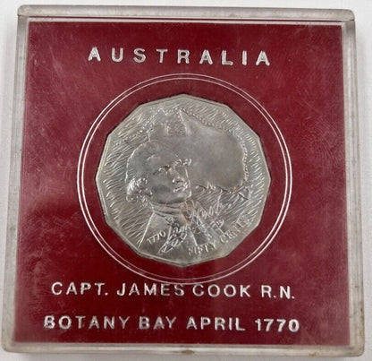 1970 Australia Captain James Cook Commemorative 50 Cent Coin | UNC Cased a90332