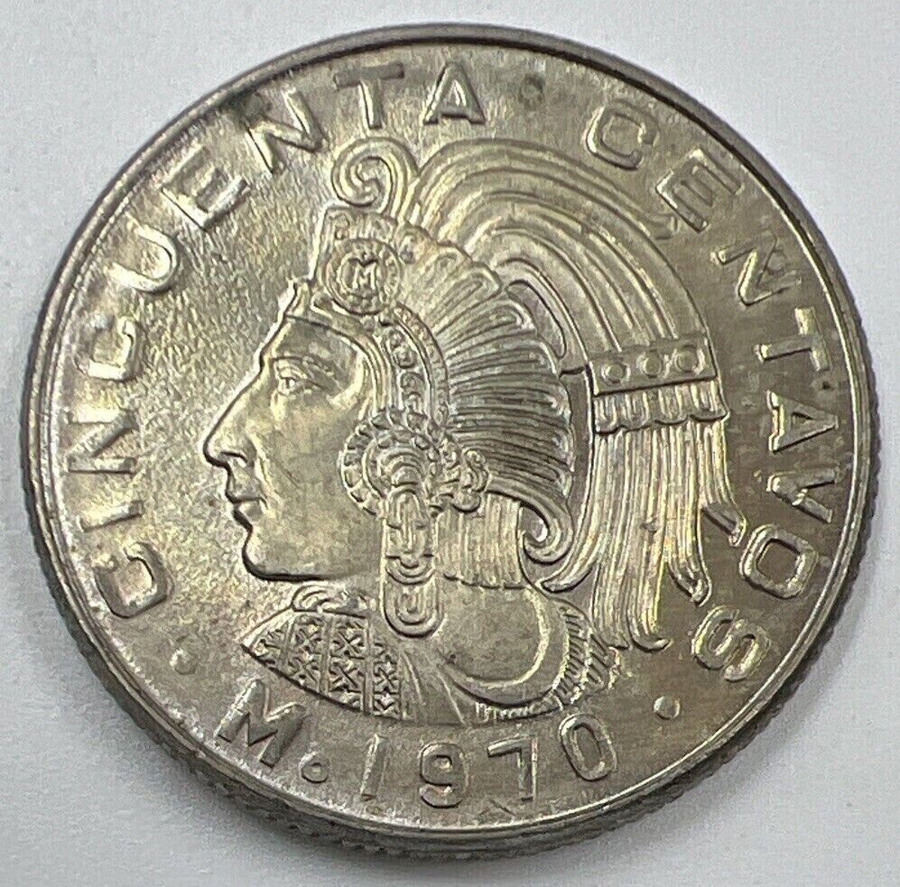 1970 50 Centavos Mexico Coin | Very High Grade | a1490