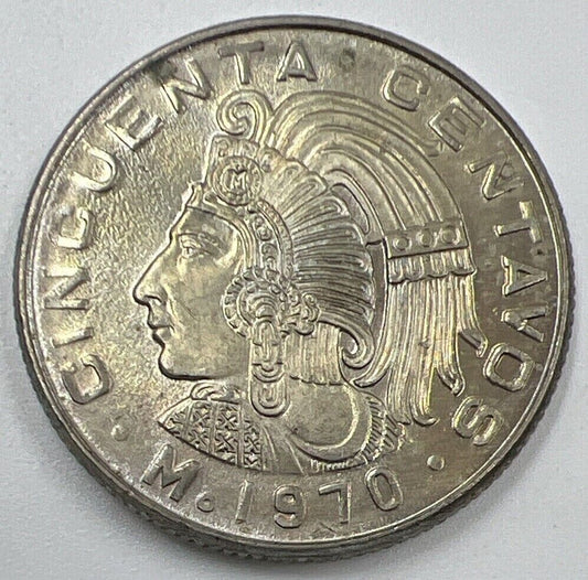 1970 50 Centavos Mexico Coin | Very High Grade | a1490