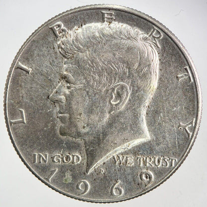 1969-D US USA Kennedy Half Dollar Silver Coin | Fine Collectable Grade