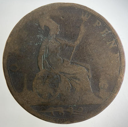 1892 Victoria One Penny Coin | Collectable Grade