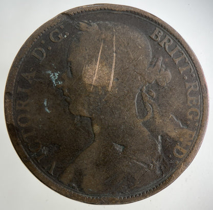 1894 Victoria One Penny Coin | Fair Grade