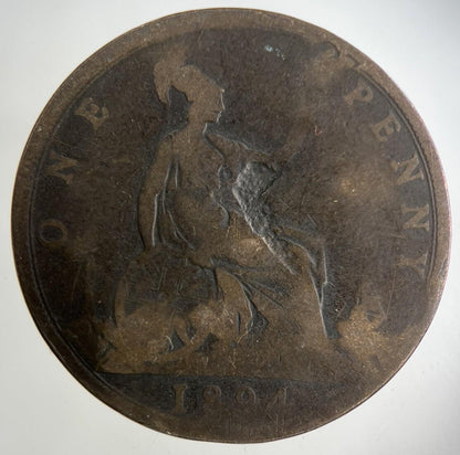 1894 Victoria One Penny Coin | Fair Grade