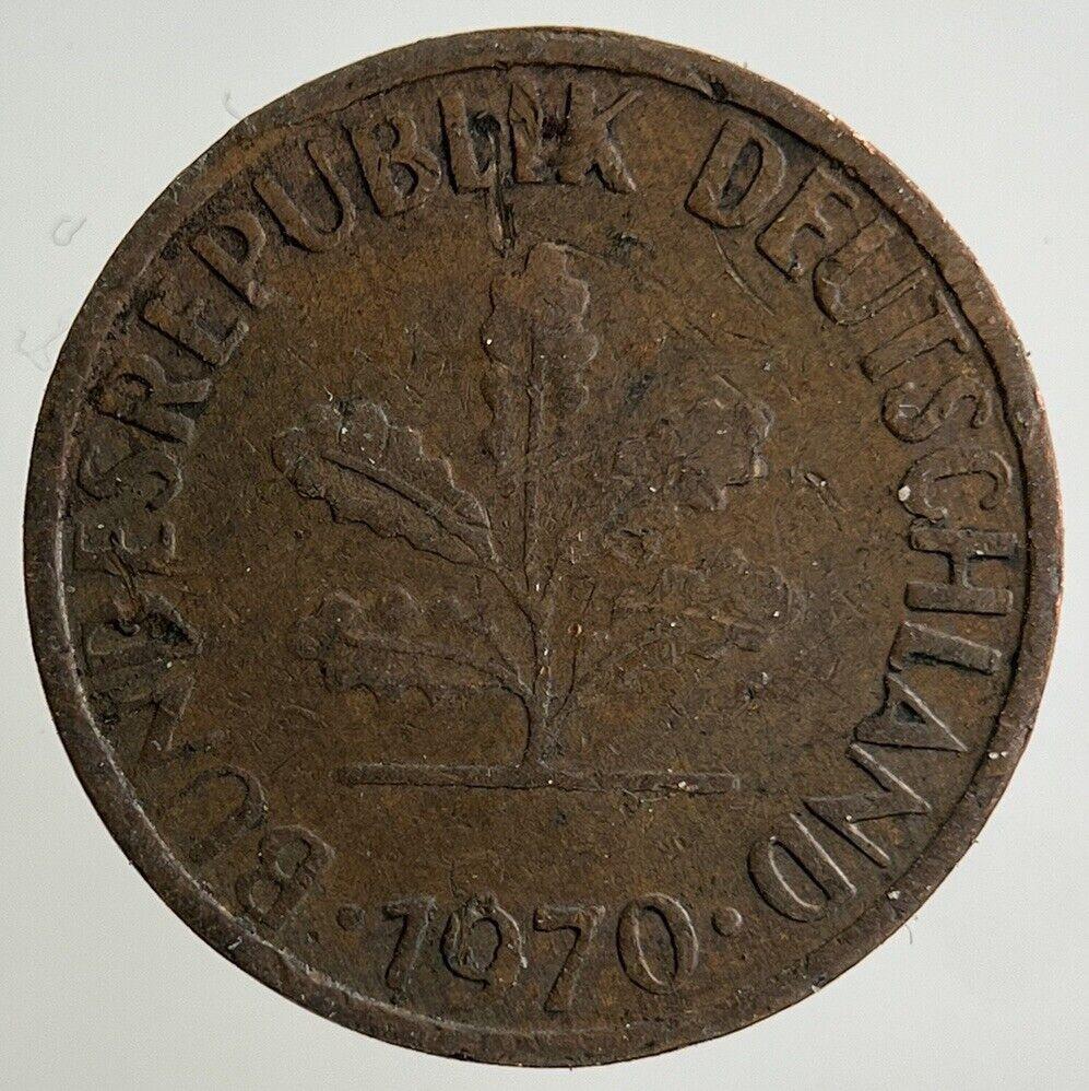 1970 Germany 1 Pfennig Coin | Fine Collectable Grade