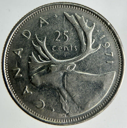 1971 Canada 25 Cents Coin | Fine Collectable Grade