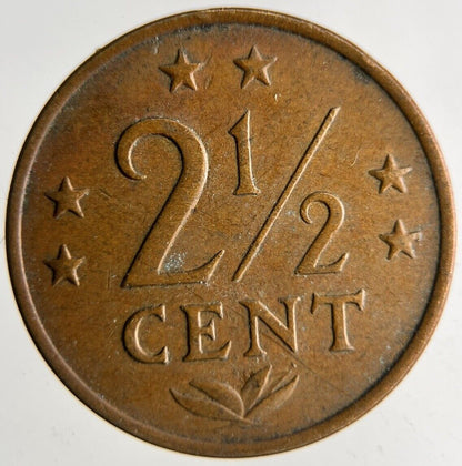 1970 Netherlands 2 1/2 Cents Coin | Fine Collectable Grade