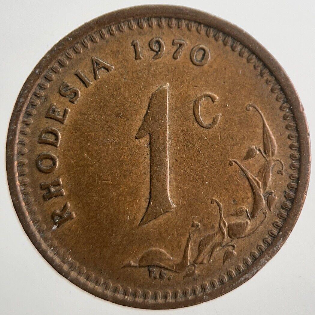 1970 Rhodesia Africa One Cent 1c Coin | Very High Grade | a7562