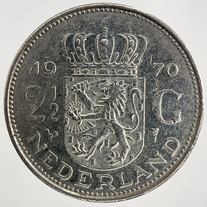 1970 Netherlands 2 1/2 Gulden Coin | Very High Grade