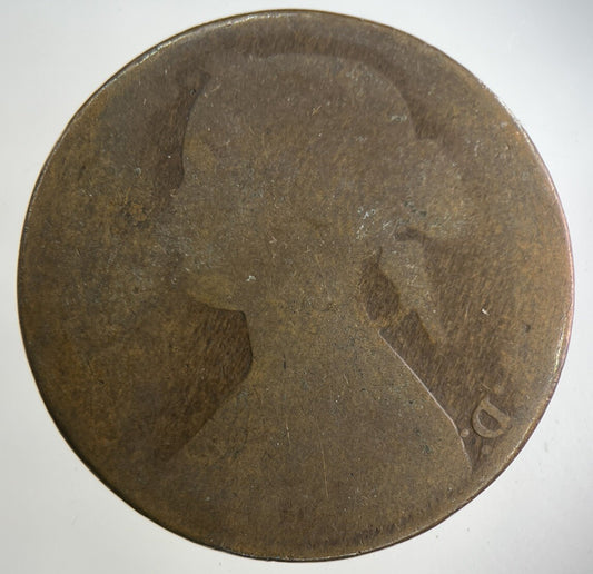 1861 Victoria One Penny Coin | Fair Grade