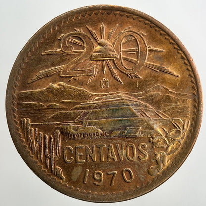 1970 Mexico 20 Centavos Coin | Very High Grade
