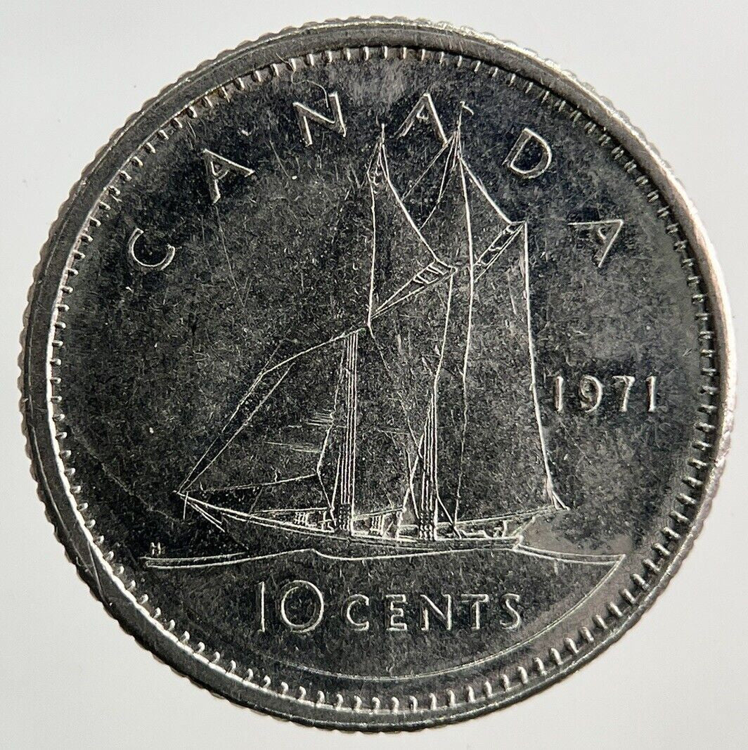 1971 Canada 10 Cents Coin | Fine Collectable Grade