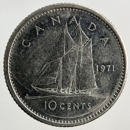 1971 Canada 10 Cents Coin | Fine Collectable Grade