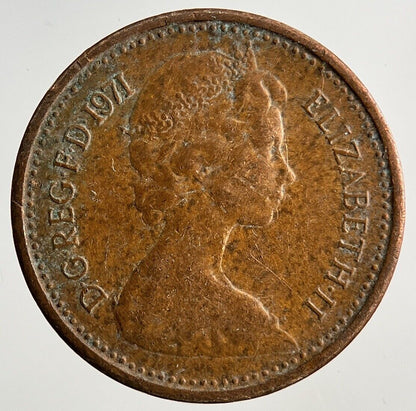 1971 Elizabeth II 2nd 1/2 Half New Penny Pence Coin | Fine Collectable Grade