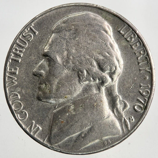 1970 US USA Jefferson Nickel 5 Cents Coin | Fine Collectable Grade