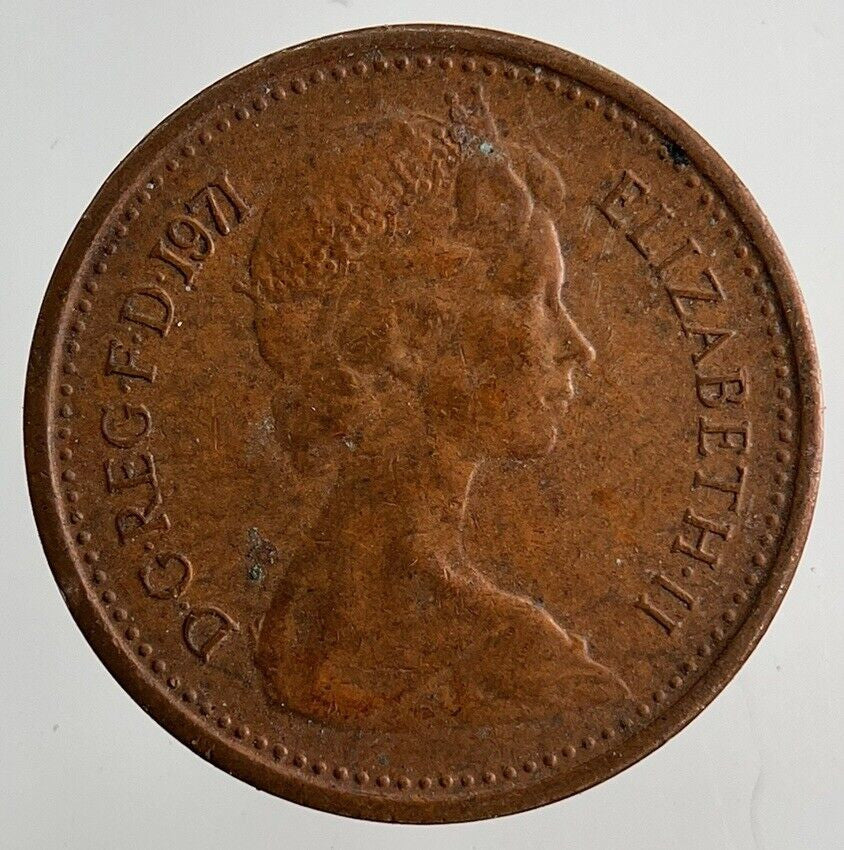 1971 Elizabeth II 2nd 1/2 Half New Penny Pence Coin | Fine Collectable Grade