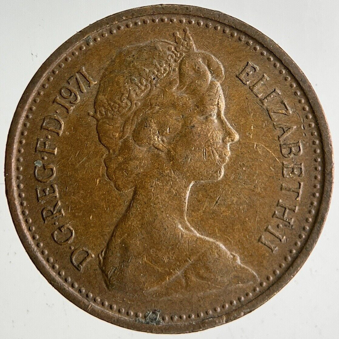 1971 Elizabeth II 2nd New Half-Penny Coin | Very High Grade