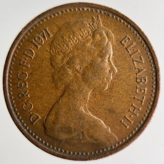 1971 Elizabeth II 2nd New Half 1/2 Penny Coin | Very High Grade