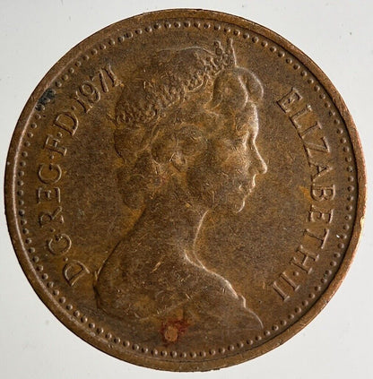 1971 Elizabeth II New 1/2 Half-Penny Coin | Very High Grade
