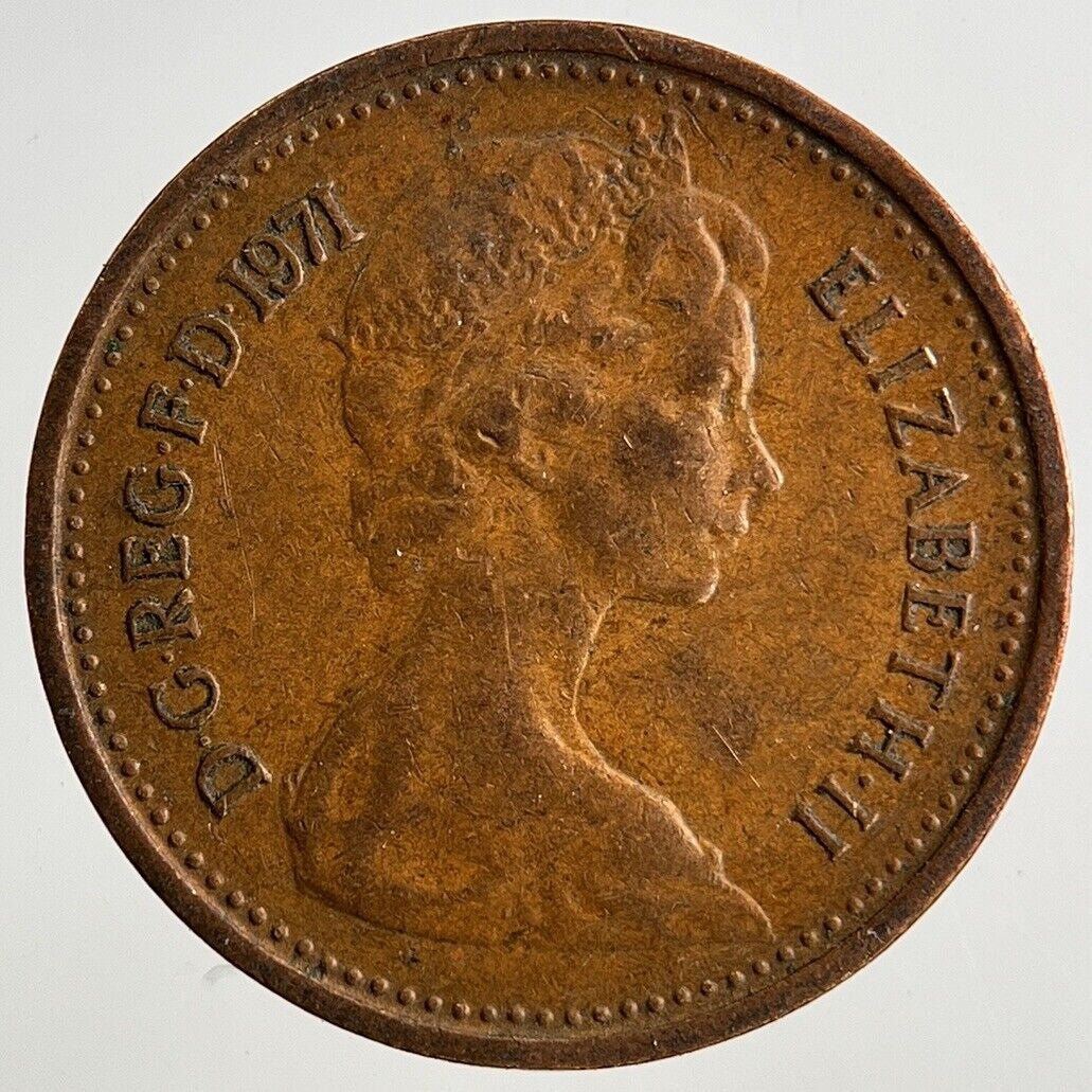 1971 Elizabeth II 2nd 1/2 Half New Penny Pence Coin | Fine Collectable Grade