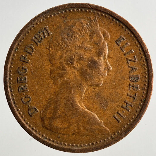 1971 Elizabeth II 2nd 1/2 Half New Penny Pence Coin | Fine Collectable Grade