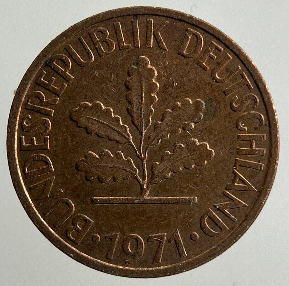 1971 Germany 1 Pfennig Coin | Fine Collectable Grade