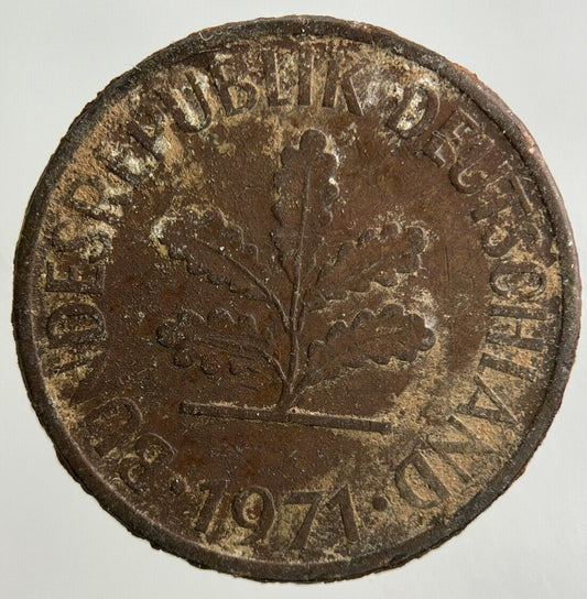 1971 Germany 10 Pfennig Coin | Fine Collectable Grade