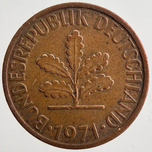 1971 Germany 2 Pfennig Coin | Very High Grade | a4953