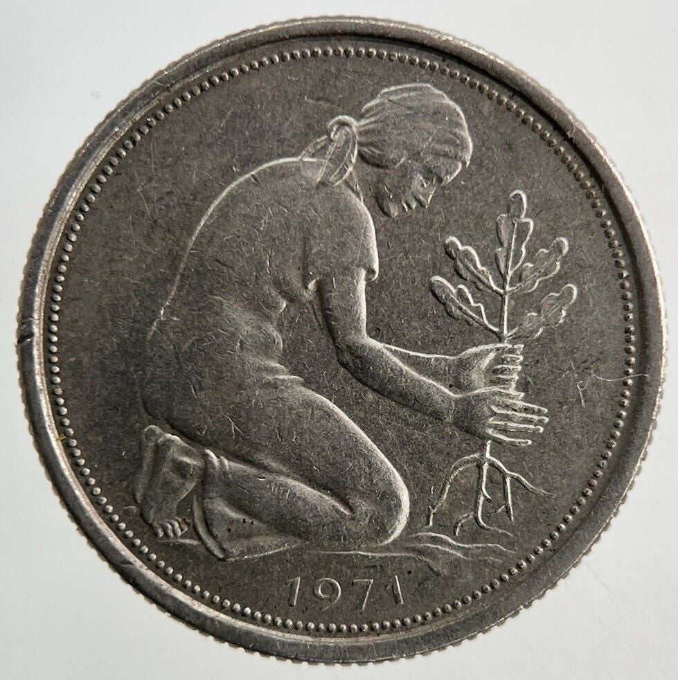 1971 Germany 50 Pfennig Coin | Fine Collectable Grade