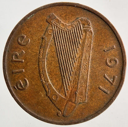 1971 Irish 1p One-Pence Coin | Fine Collectable Grade