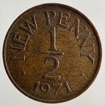 1971 Guernsey 1/2 Half New Penny Coin | Fine Collectable Grade