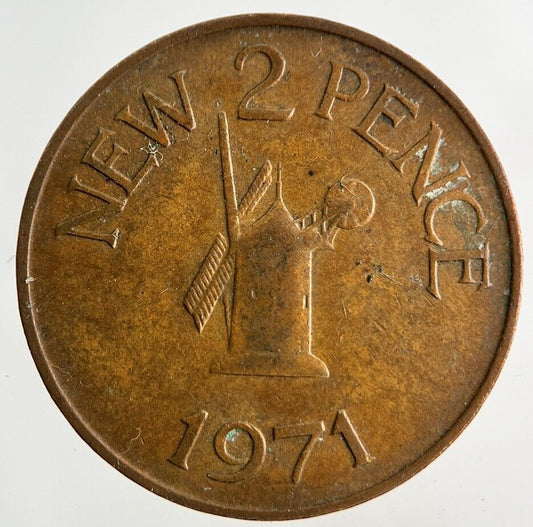 1971 Guernsey 2p Two-Pence Coin | Fine Collectable Grade