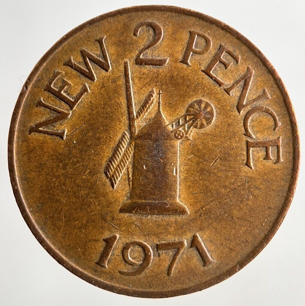 1971 Guernsey 2p Two-Pence Coin | Fine Collectable Grade