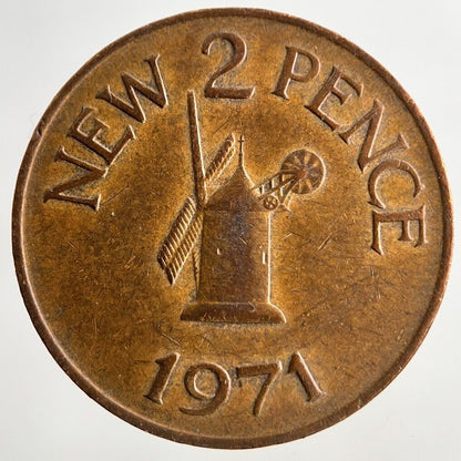 1971 Guernsey 2p Two-Pence Coin | Fine Collectable Grade
