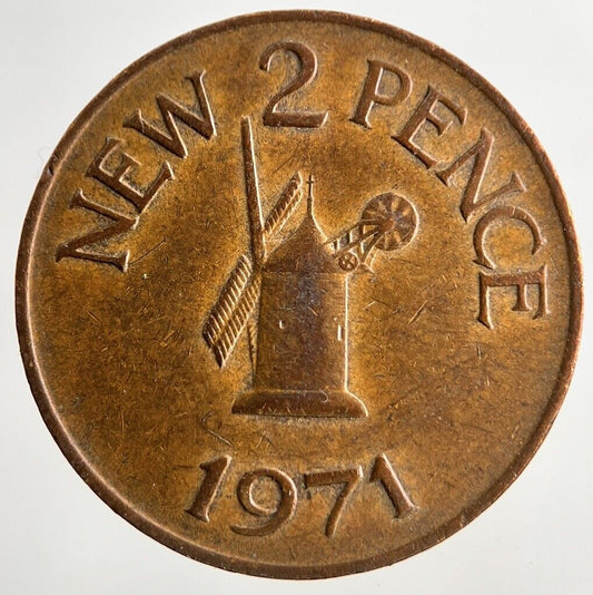 1971 Guernsey 2p Two-Pence Coin | Fine Collectable Grade